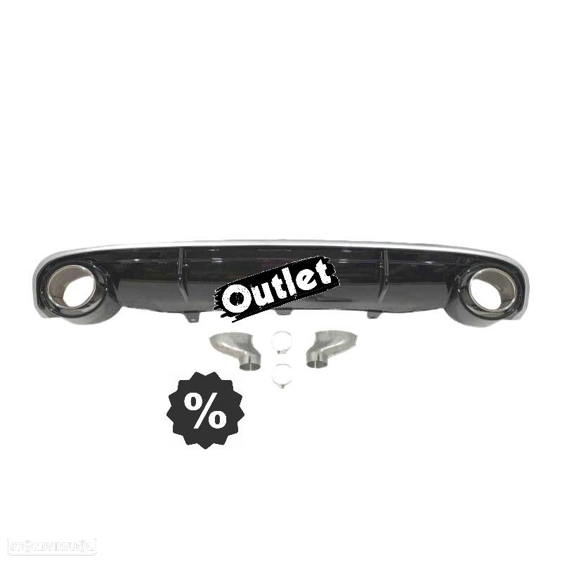 C011459C1 DIFUSOR TRASEIRO AUDI A7 15-18 LOOK RS7 PRETO BRILHANTE - 8