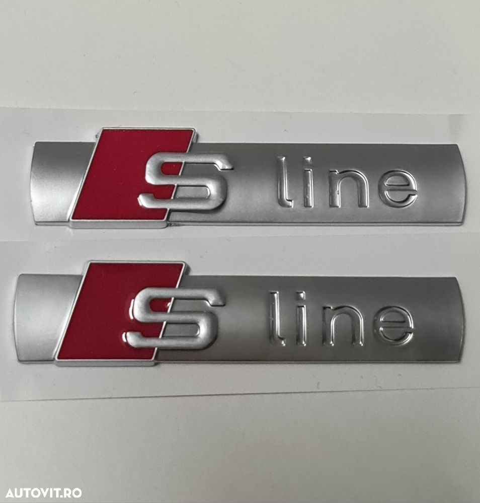 Set-2-Embleme-Sline-Aripi-Argintiu-Satinat-Audi-A4-A5-A6-A7-Q5-Q7-Q8 - 2