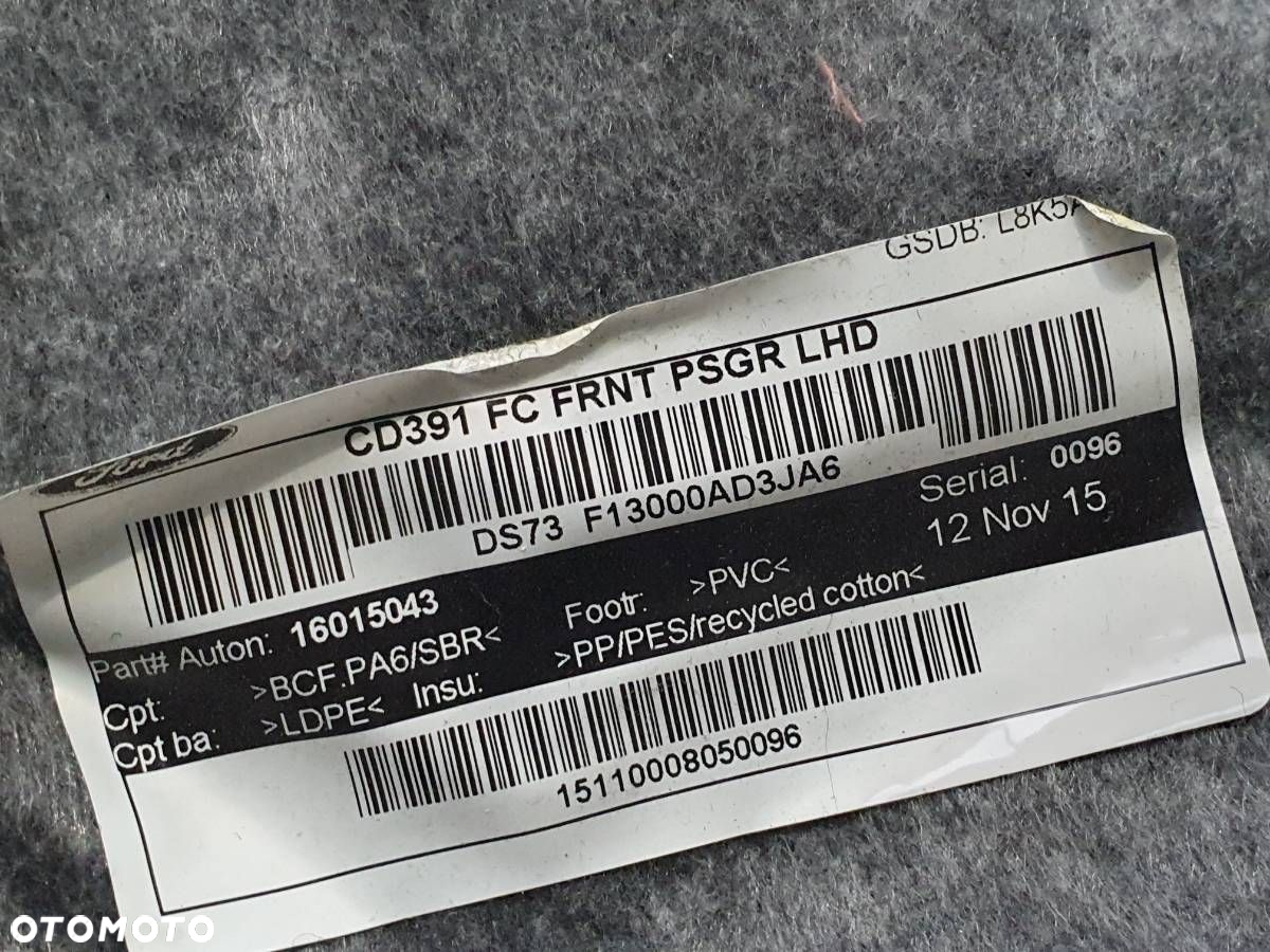 WYKŁADZINA DYWAN PRZÓD PRAWY PASAŻERA FORD MONDEO MK5 V DS73F13000AD - 5