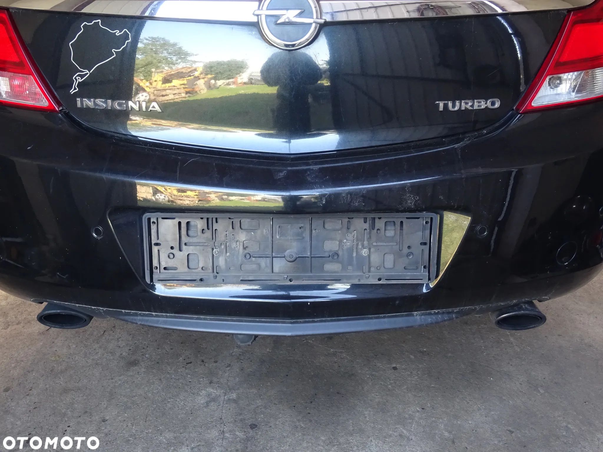 OPEL INSIGNIA A SEDAN HB CZARNY Z22C ZDERZAK TYŁ DYFUZOR DWA WYDECHY - 1