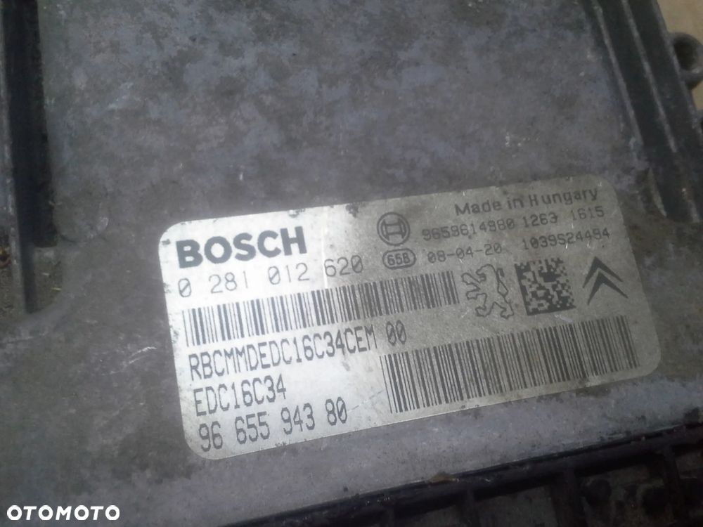 Citroen Berlingo Peugeot Partner 1.6 HDi 75KM 0281 012 620 zestaw startowy bsi bsm stacyjka komplet - 15