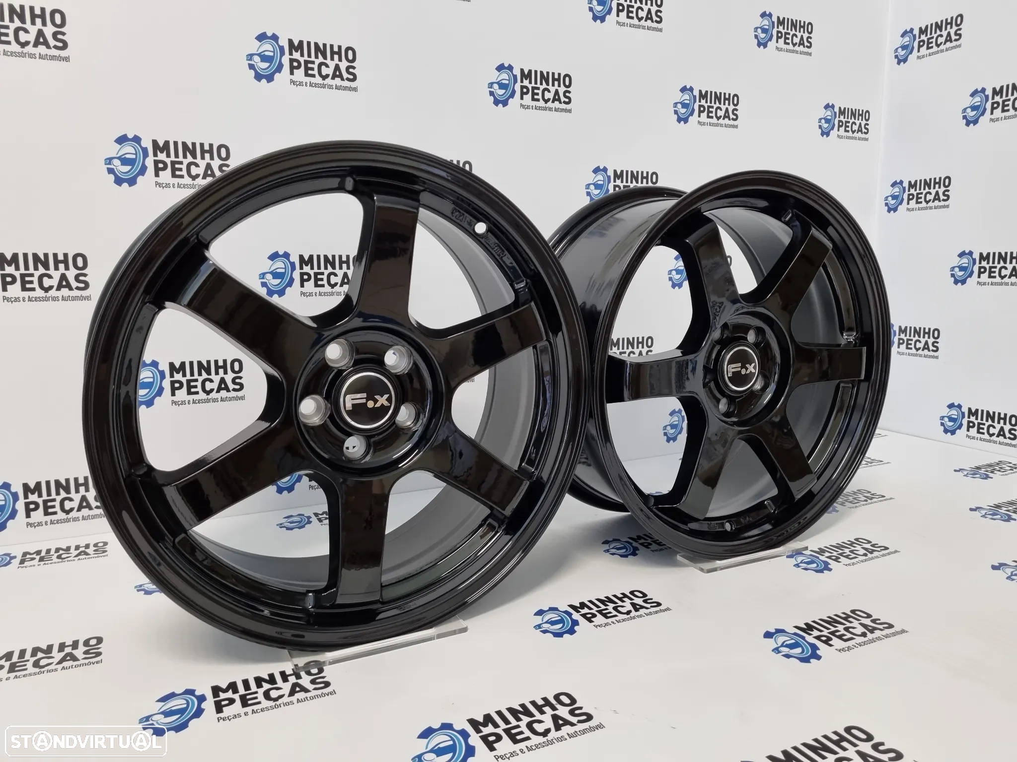 Jantes FOX PF1 em 17 Preto Brilho (5x100) - 2