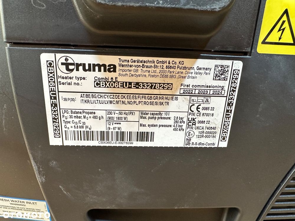 CAMPER KAMPER OGRZEWANIE TRUMA COMBI 6 E LPG GAZ - 8