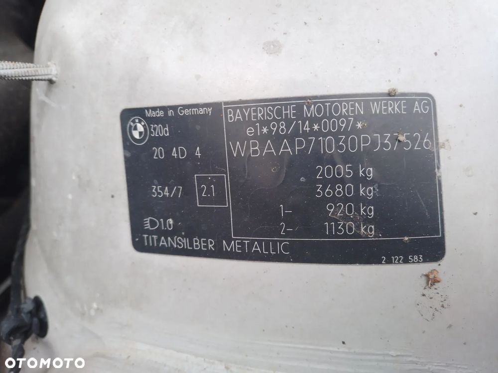 BMW E46 LIFT 01-05 SILNIK M47 D20 TITANSILBER 354/7 - 20