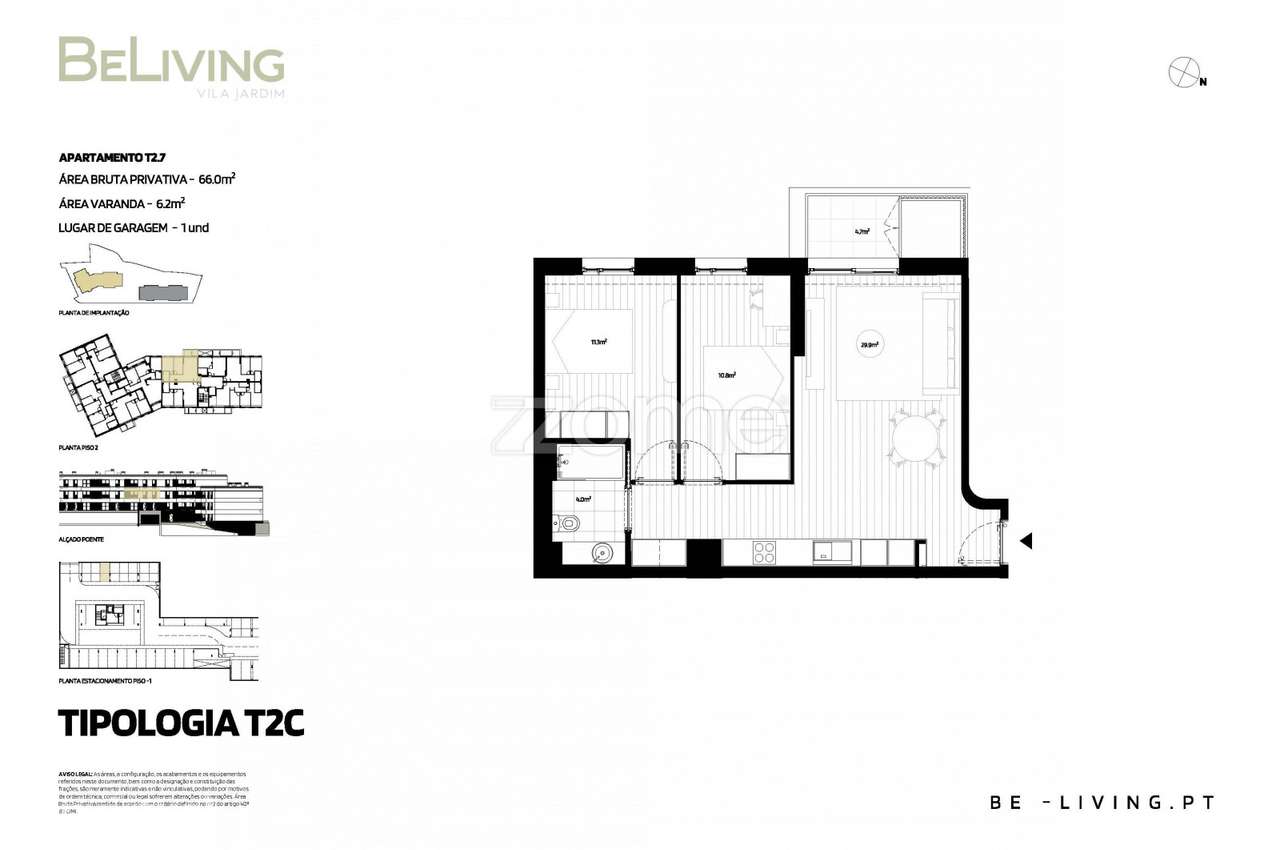 T2 | BeLiving Vila Jardim – Vila das Aves, Santo Tirso - Grande imagem: 2/15