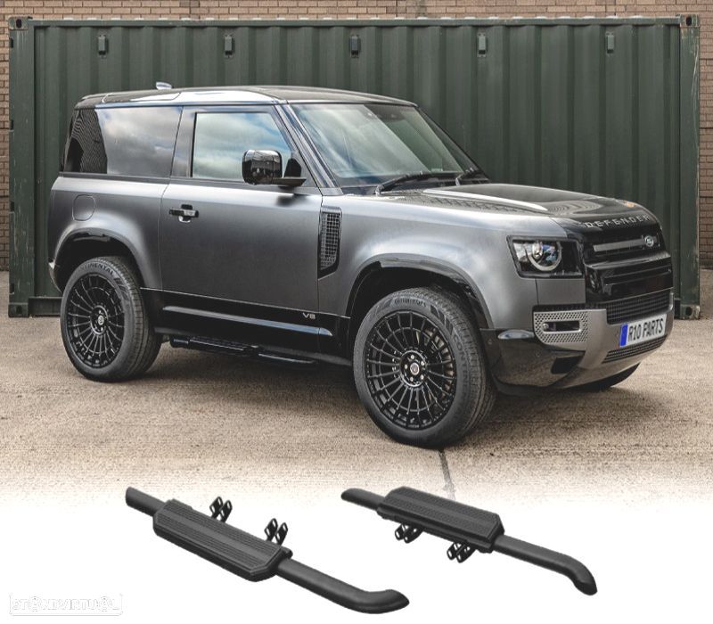 ESTRIBOS LATERAIS LAND ROVER DEFENDER 90 20- PRETO - 1