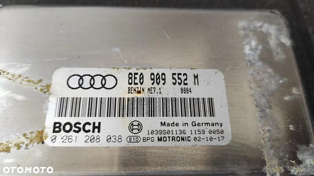 KOMPUTER STEROWNIK SILNIKA AUDI A4 B6 2.4 BDV BENZIN ME7.1 8EO909552M WYSYŁKA !!! - 2