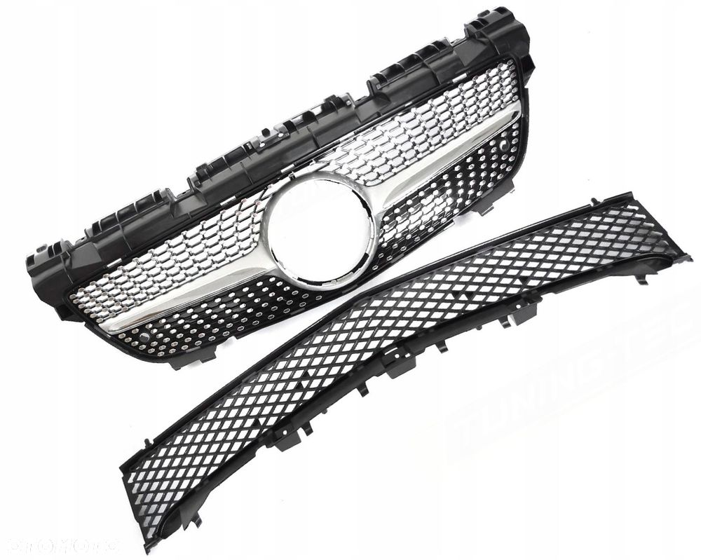 Atrapa Grill Kratka Tuning Diamond Amg Silver Mercedes SLK r 172 2011-2016 - 1