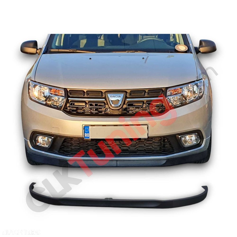 Lip prelungire ornament pentru bara fata adaptabil pe Dacia Logan 2 - 1