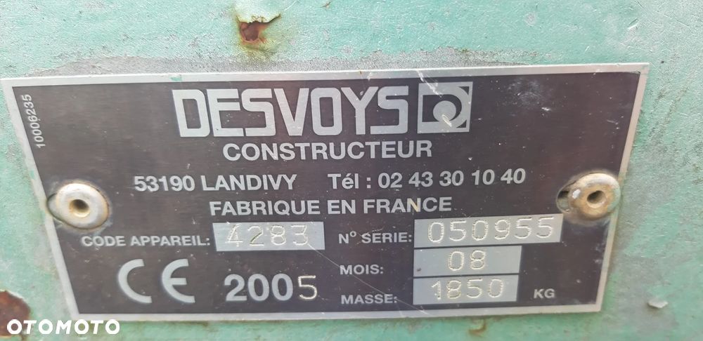 Inny Desvoys DRX 320 Mulczer i kosiarka bijakowa - 6