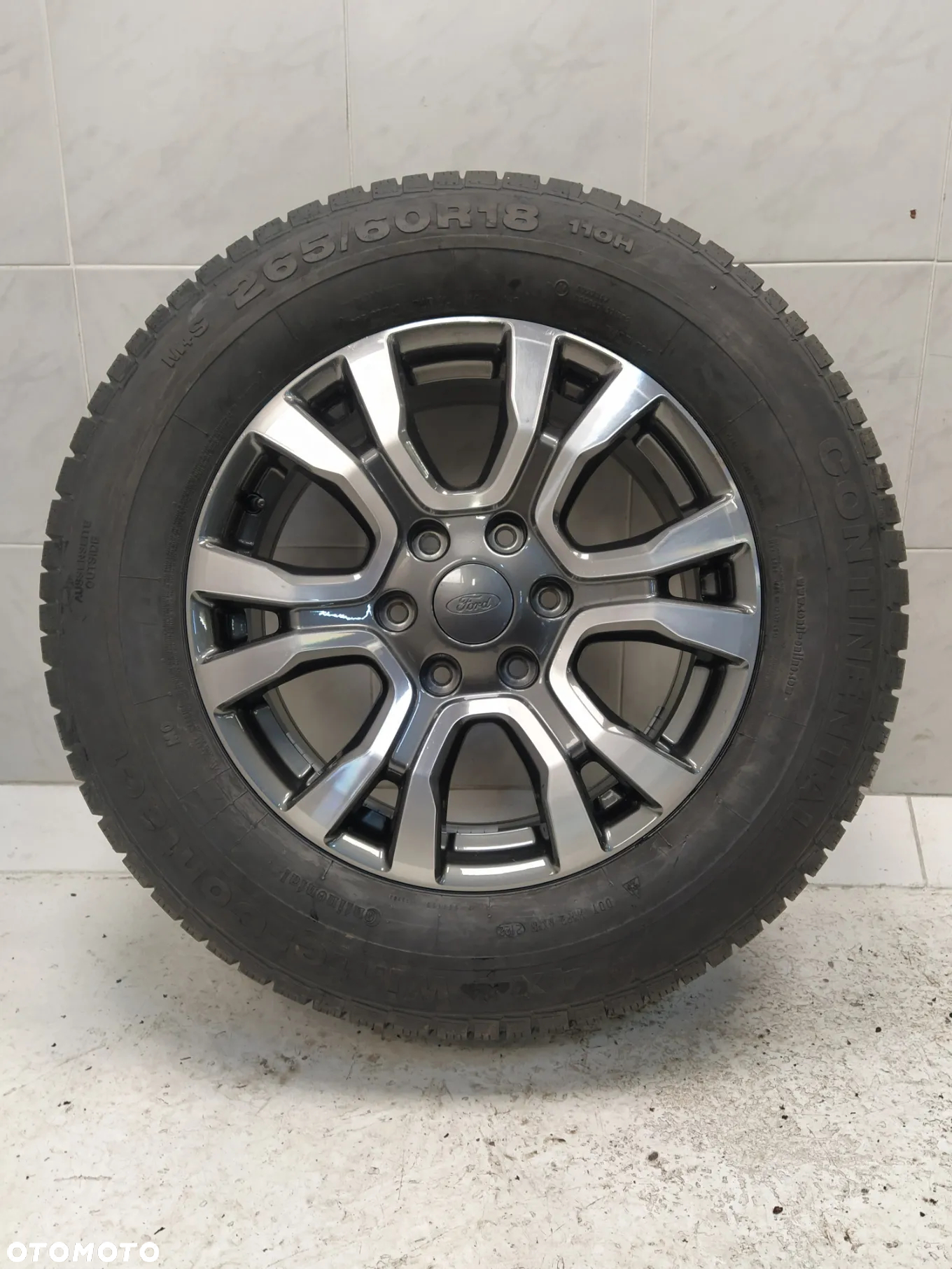 FORD RANGER FORD EVEREST 8X18 ORYGINALNE FELGI ALUMINIOWE R18 ET55 6X139.7 OPONY CONTINENTAL 265/60 KOŁA ZIMA BIEŻNIK ok 8.50mm DEKIELKI FORD NOWY KOMPLET - 4