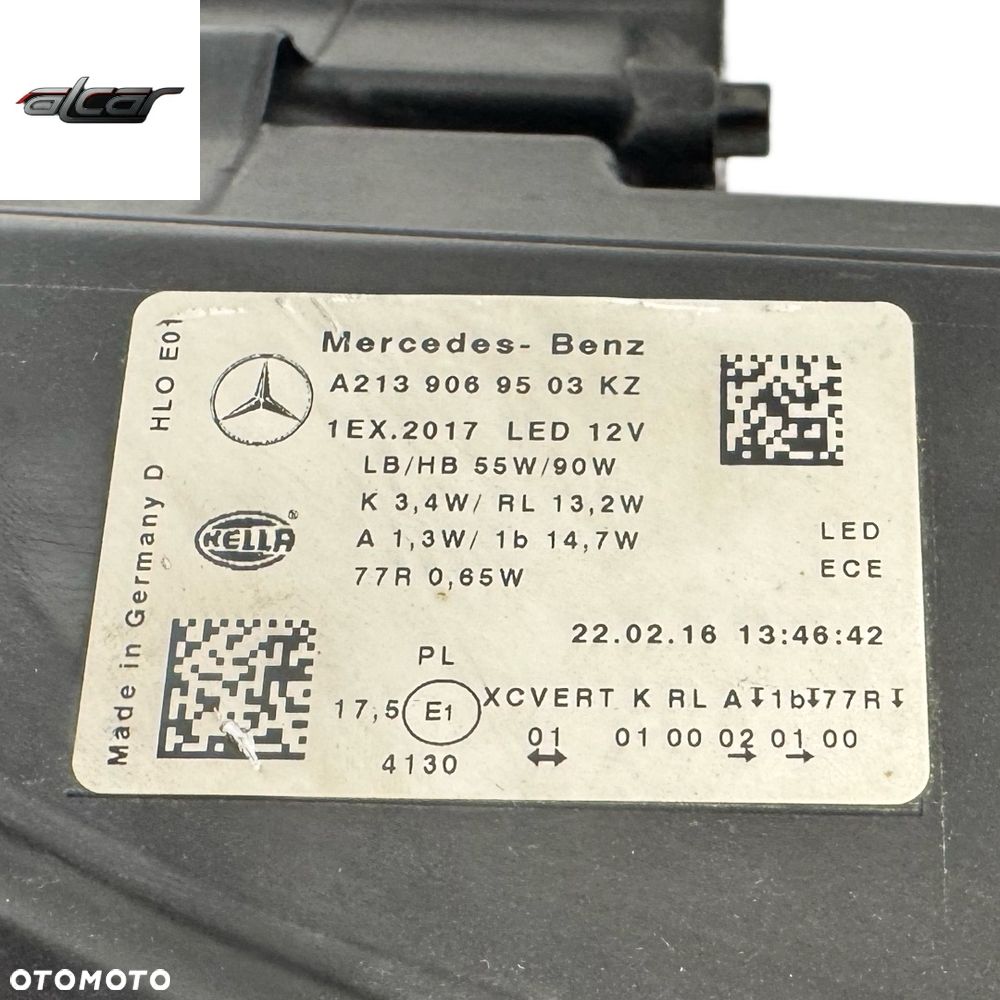 REFLEKTOR LEWY PRZÓD FULL LED MERCEDES E-KLASA W213 A2139069503KZ - 11