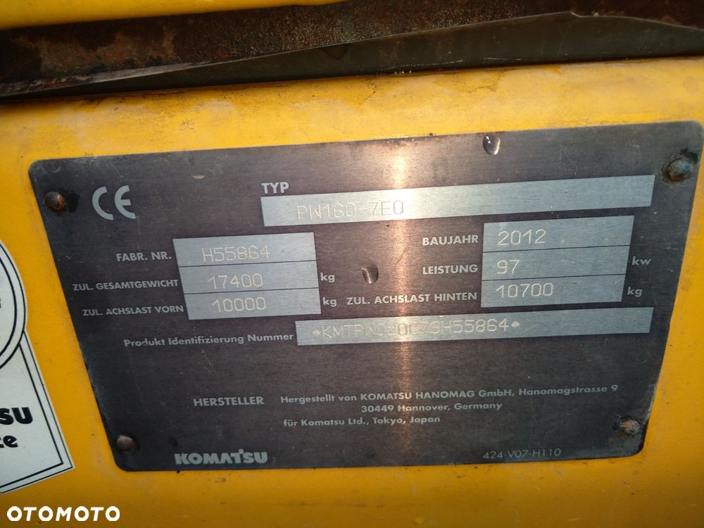 Komatsu PW 160 - 6