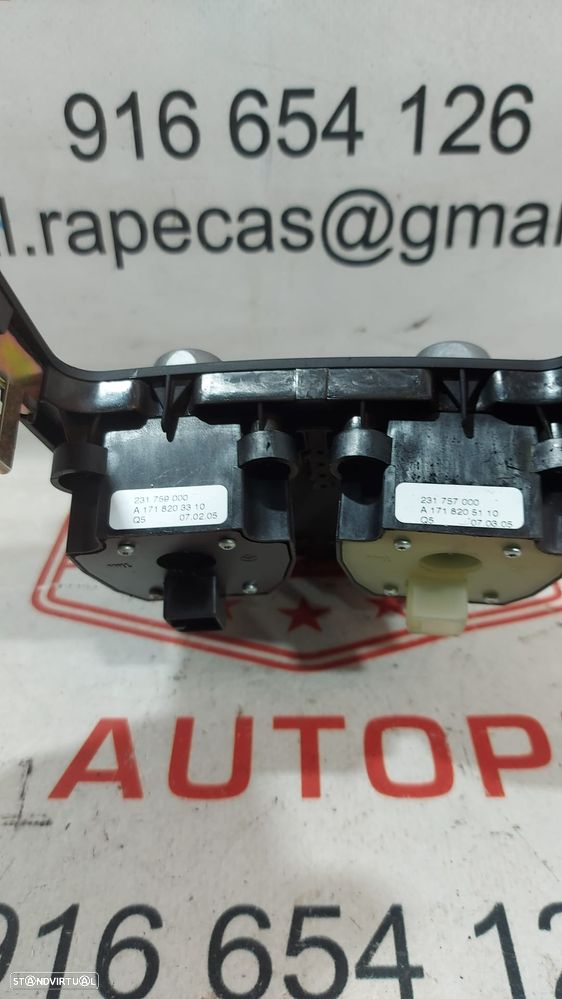 Consola Central Painel de Controlo Mercedes Benz R171 com Comandos da Capota e Reguladores de Retrovisores Original - 3