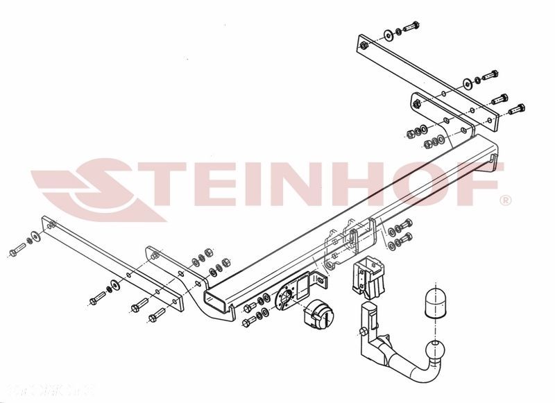 Wypinany hak holowniczy + Moduł 7 pin do Ford Kuga II (DM2) od 2013-2019 - 2