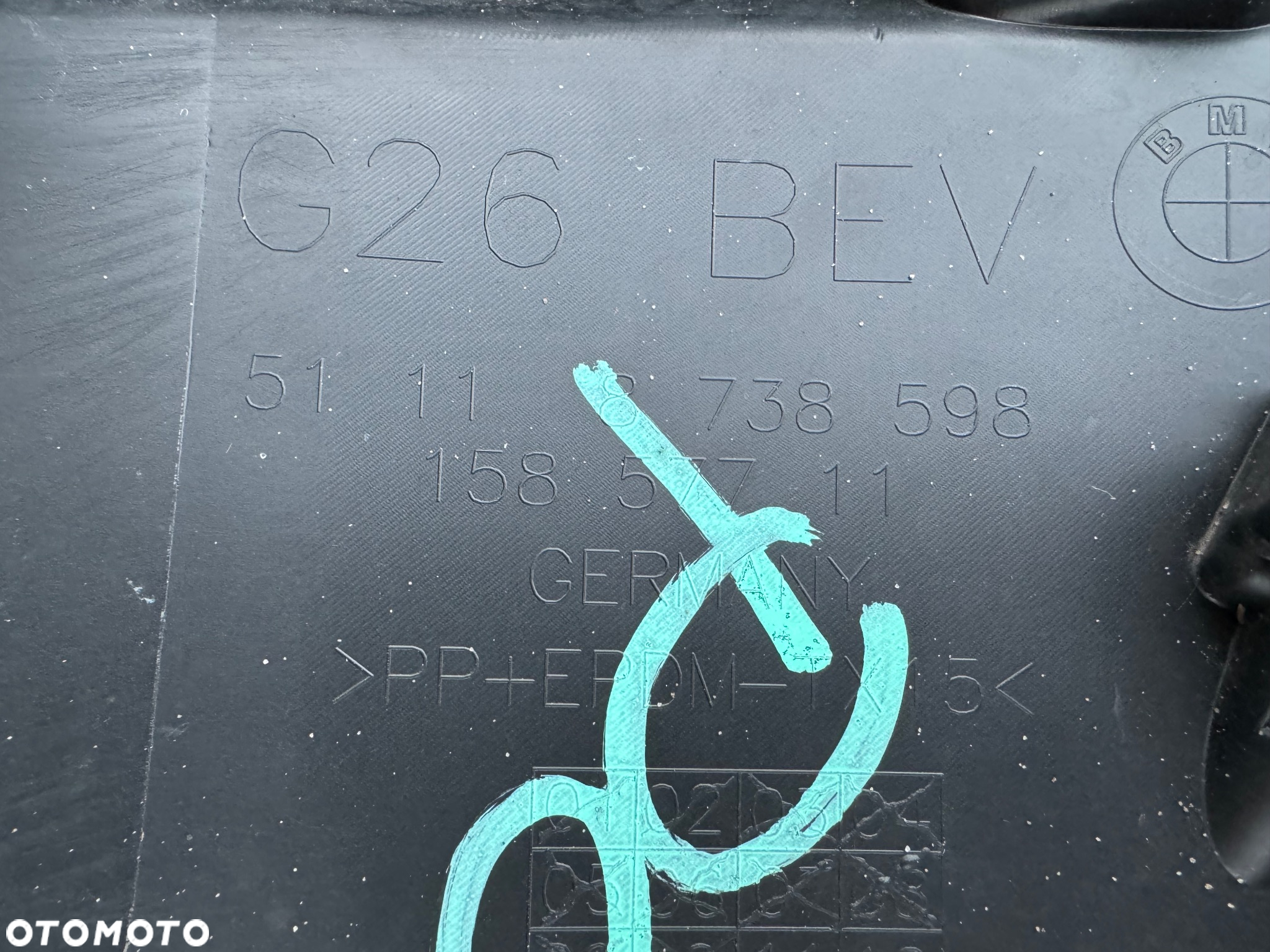 ZDERZAK PRZÓD PRZEDNI BMW I4 G26 ZWYKŁY 5111 8738585 STELAŻ PRAWY 8738598 ORYGINAŁ - 14