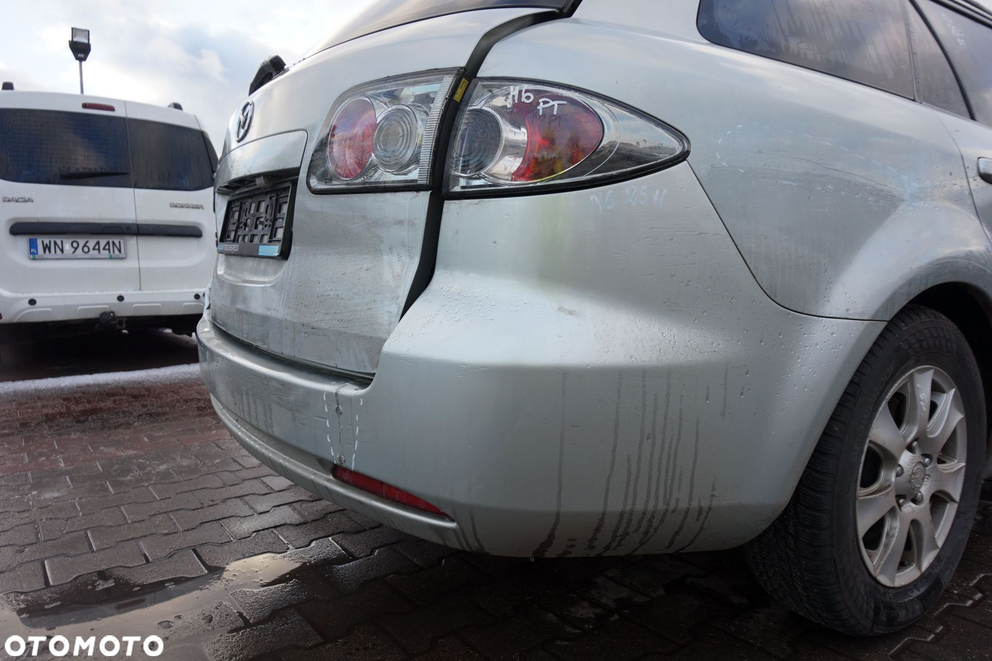 ZDERZAK TYLNY 6 I GG KOMBI 25H  SREBRNY MAZDA 2002-2007 - 3