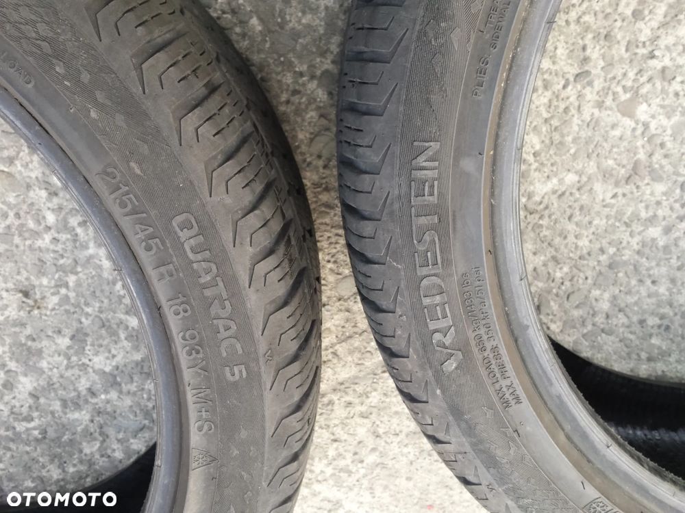 18” - VREDESTEIN - 215/45 r18 cali - Caloroczne Opony Wielosezonowe jak 225/45  QUATRAC 5 - stan BDB - GWARANCJA ! + Możliwy MONTAŻ !! - 13