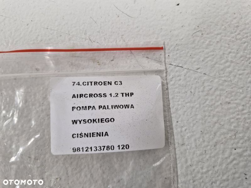 citroen c3 aircross 1.2 thp pompa paliwowa wysokiego ciśnienia 9812133780 - 5