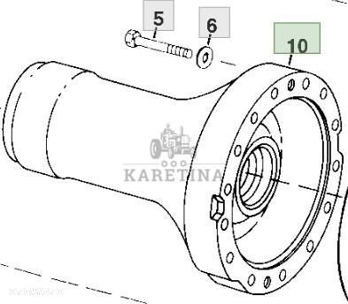 John Deere 8110 8210 8310 8410 Obudowa Zwolnicy Pochwa CZĘŚCI R109846 - 2