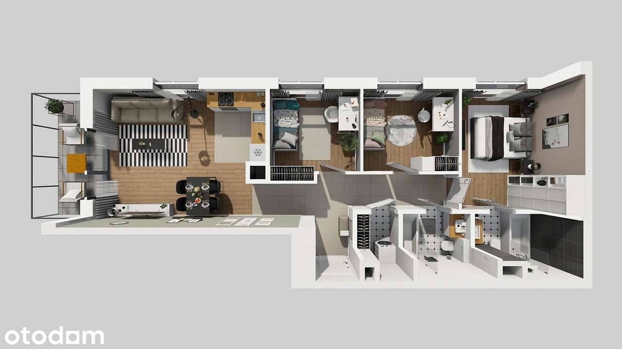 4 pokoje z balkonem | bliski termin | apartamentowiec | bez prowizji