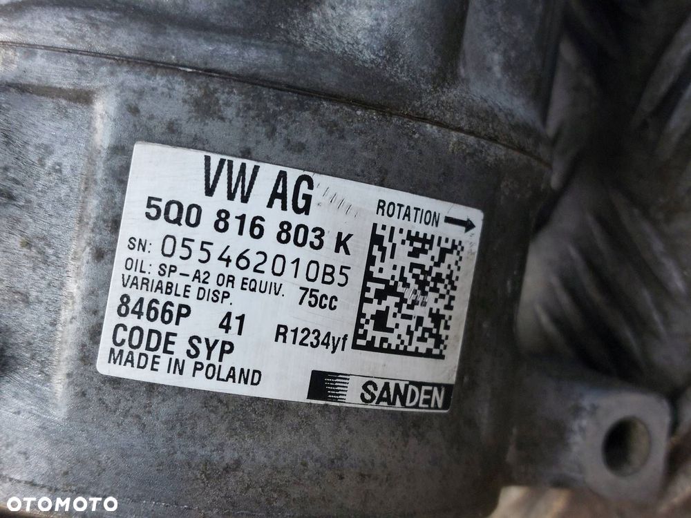 SPRĘŻARKA KOMPRESOR KLIMATYZACJI VOLKSWAGEN PASSAT B8 LIFT 5Q0816803K - 3