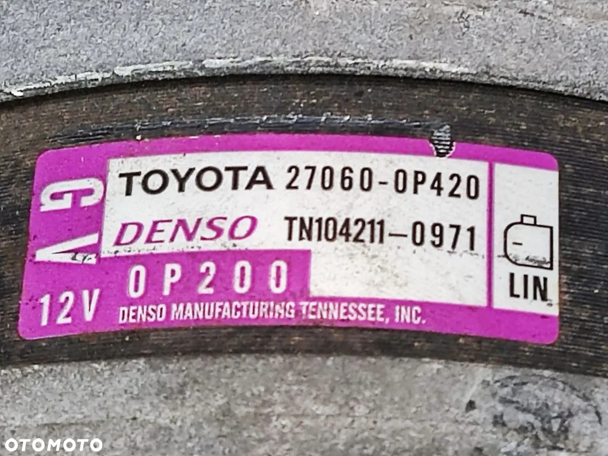 TOYOTA HIGHLANDER 3.5i USA 20-24r Alternator - 5