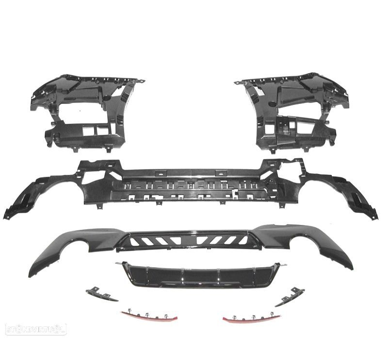 PARA-CHOQUES TRASEIRO BMW G20 19-22 LOOK M PERFORMANCE PRETO BRILHANTE PDC - 2