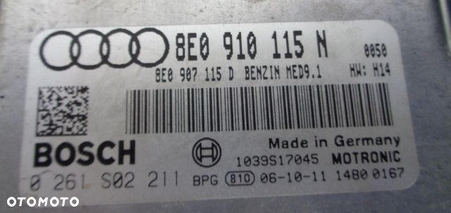 STEROWNIK SILNIKA 8E0910115N - A4 B7 2.0 TFSI FV - 3