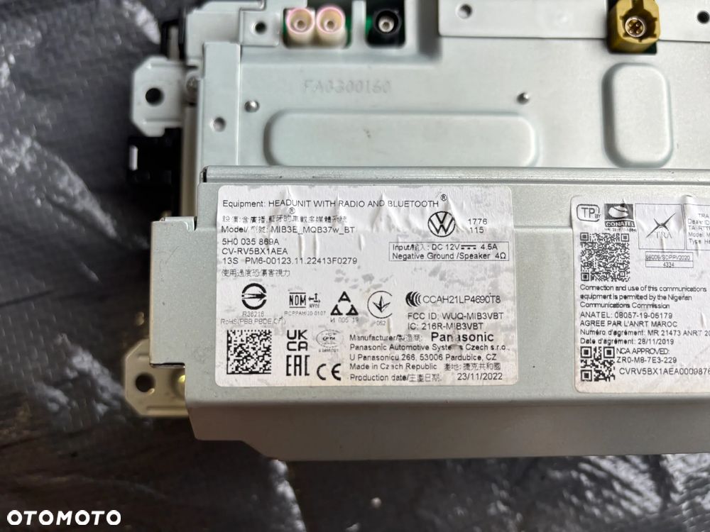 Vw Caddy V 2K7 radio wyświetlacz 5H0035869A - 3