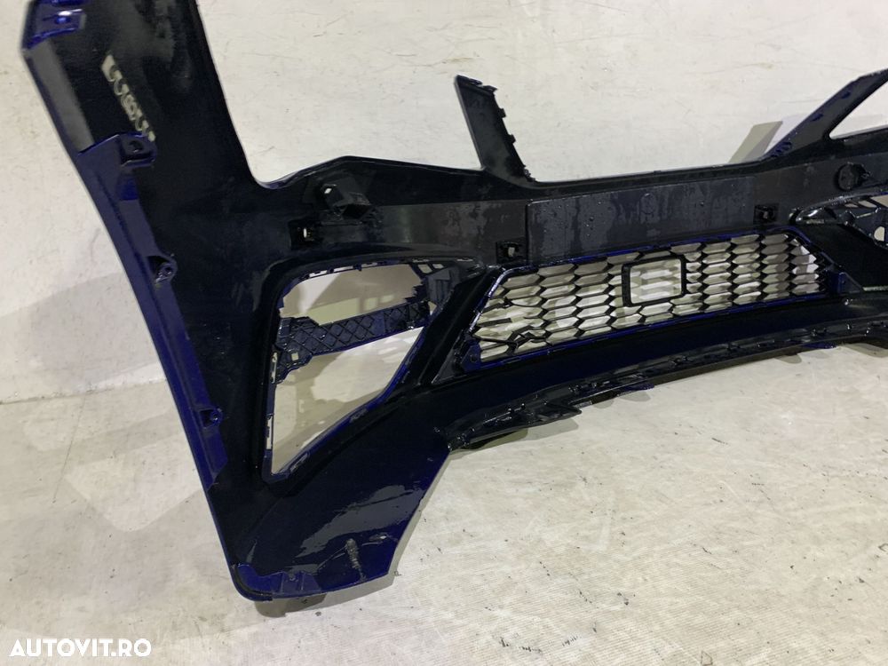 Bara fata Seat Leon 3, facelift, 2016, 2017, 2018, 2019, cod origine OE 5F0807221AB, cu gauri pentru spalatori faruri si senzori de parcare (4). Grila este defecta. - 11