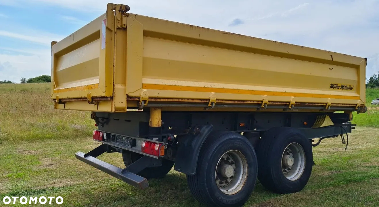 Miller Przyczepa Tandem R180 | Kipper Wywrotka trójstronna | Bordmatik- Manual | Zawieszenie pneumatyczne | Oś podnoszona|Stan idealny | - 4