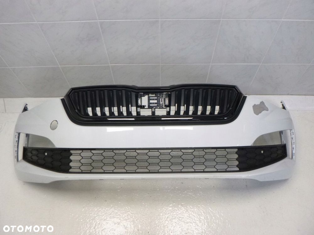SKODA SCALA ZDERZAK PRZÓD PRZEDNI GRILL ATRAPA CHŁODNICY POD RADAR ORYGINAŁ - 4