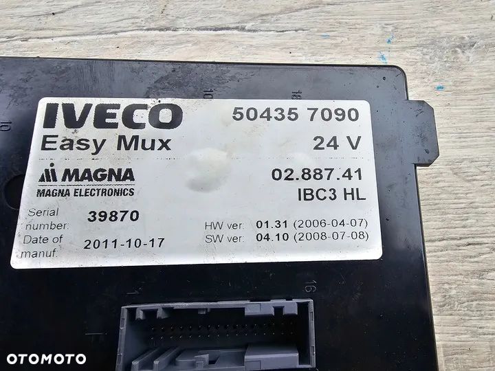 STEROWNIK MODUŁ KOMFORTU KASETA KOMPUTER EASY MUX 504357090 IVECO EUROCARGO - 2