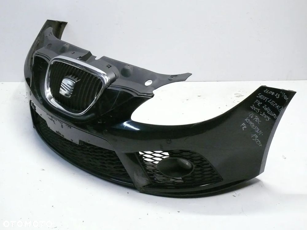 ZDERZAK PRZEDNI SEAT LEON II FR 2005 2009 PDC GRILL HALOGENY KRATKI - 2