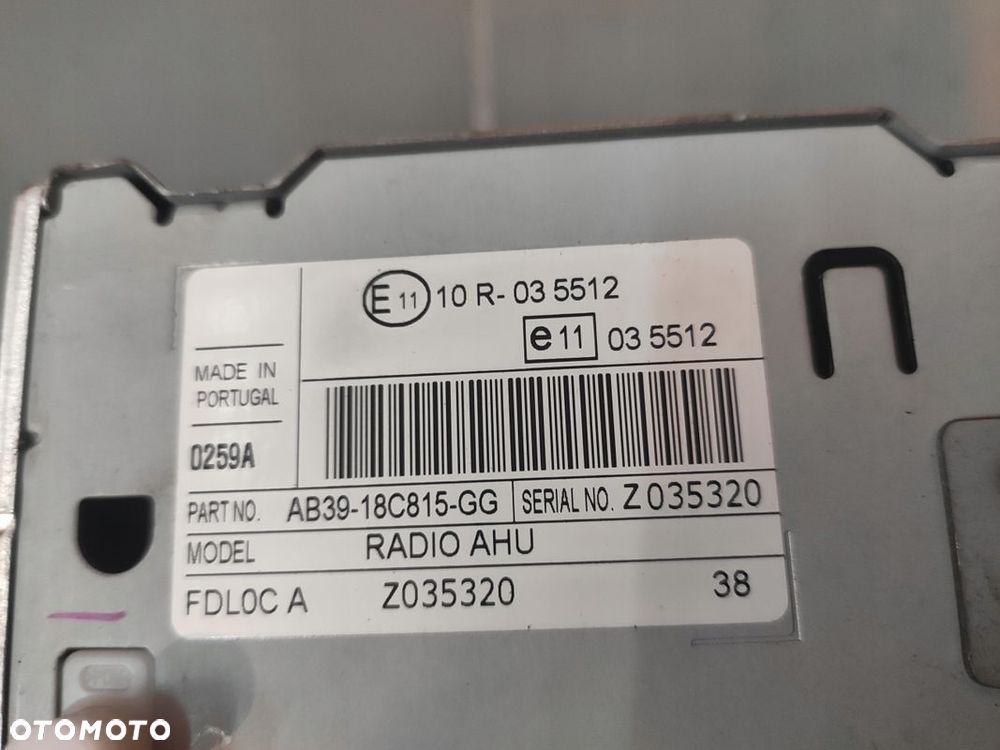 FORD RANGER 5 V ODTWARZACZ RADIO CD AB3918C815GG ORYGINAŁ - 5