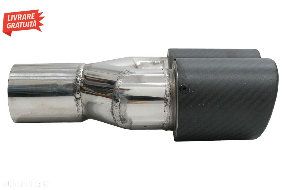 Toba Ornament Evacuare Fibra Carbon Mat Orificiu de admisie 5.8 cm Partea Stanga- livrare gratuita - 6