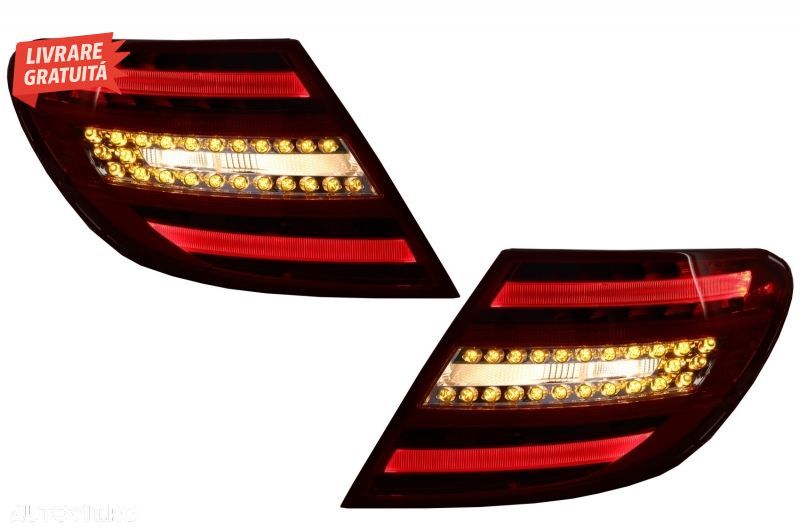 Stopuri LED Mercedes C-Class W204 (2007-2012) LED Light Bar Facelift Design- livrare gratuita - 6