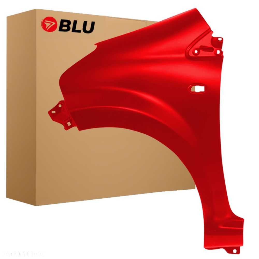 BLU Błotnik TOYOTA AYGO I 3P0 lewy czerwony 05-14 przód AbsolutRot VulkanRot - 1