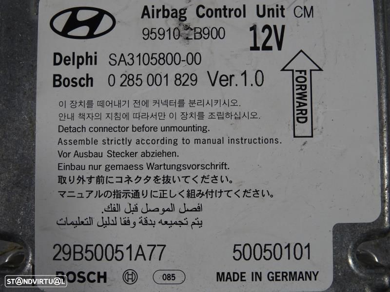 Centralina De Airbags Hyundai Santa Fé Ii (Cm)  95910 2B900 / Sa310580 - 3
