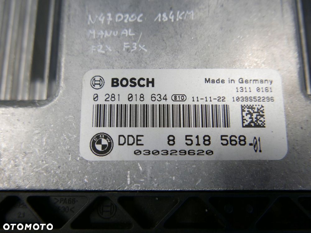 bmw f20 komputer dde fem kluczyk n47d20c 9281829 - 3