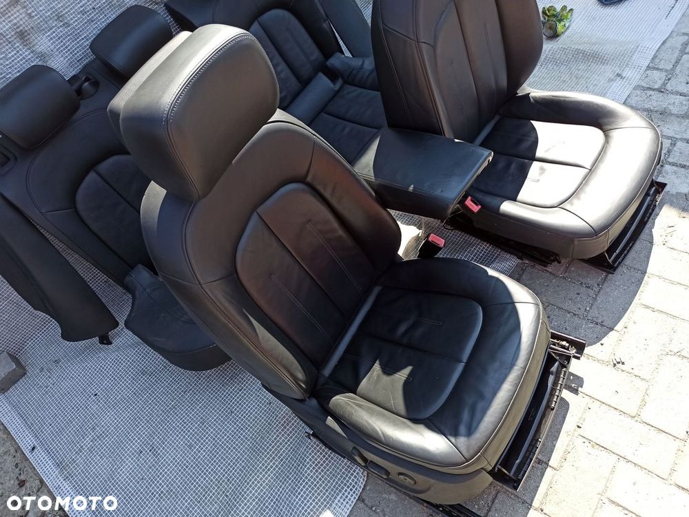 AUDI A6 C7 4G 12-16 FOTELE SKÓRA CZARNE ELEKTRYCZNE 2X KOMPLET SEDAN KOMBI - 2