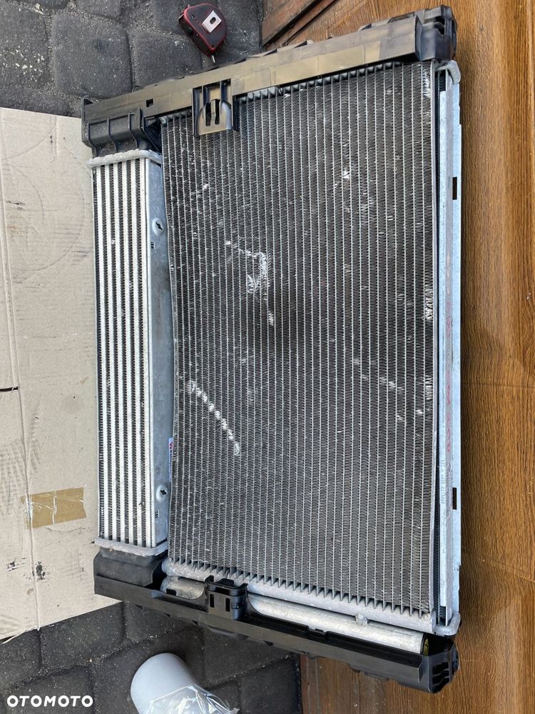chłodnica wody klimy intercooler komplet bmw e87 e88 e82 e90 2.0 d - 1