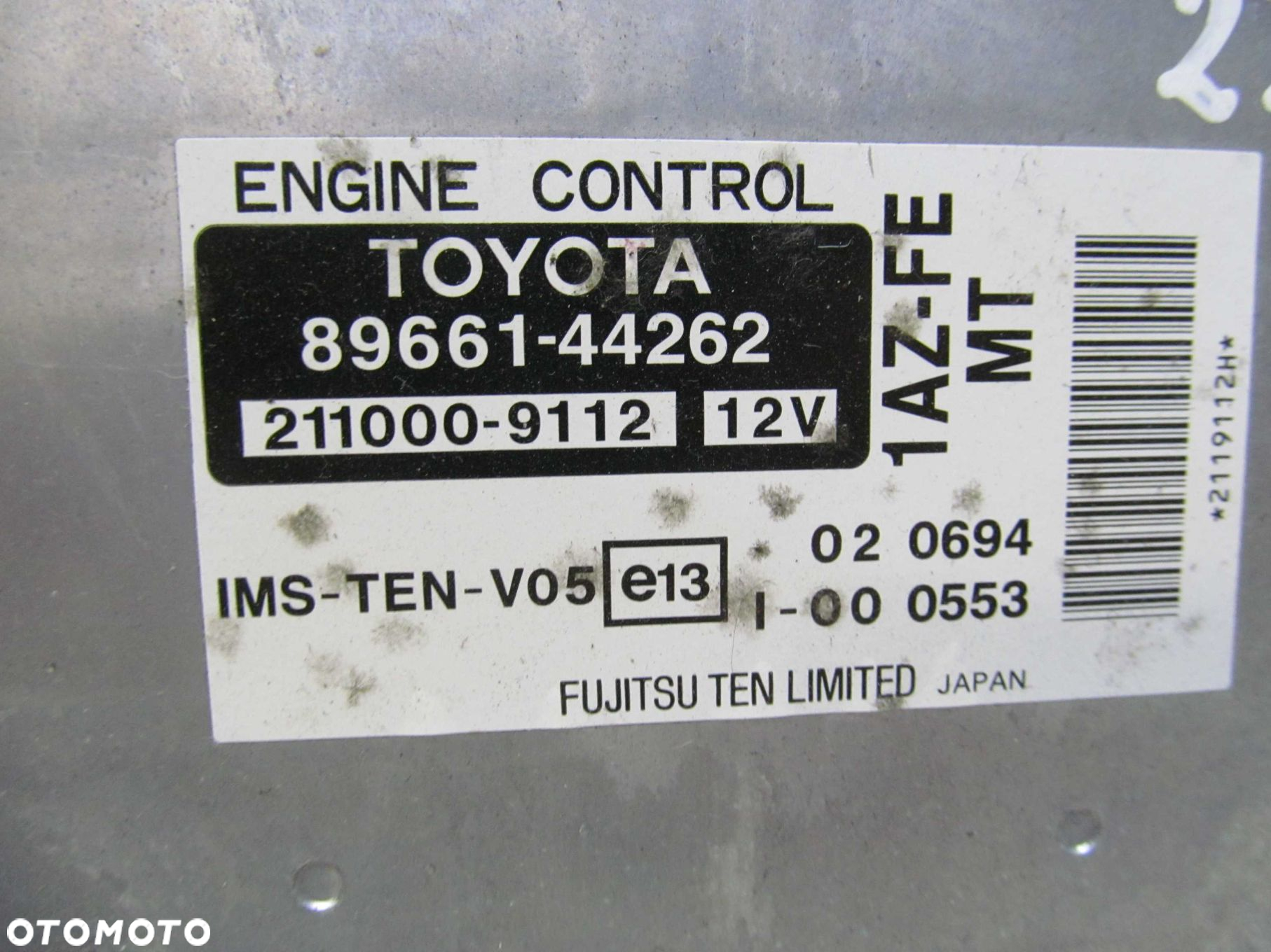 TOYOTA AVENSIS 2.0 KOMPUTER STEROWNIK 89661-44262 - 5