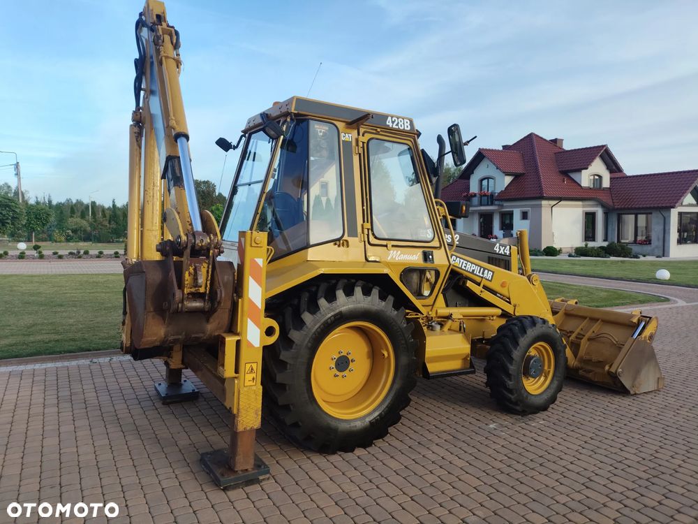 Caterpillar 428B , KOPARKO-ŁADOWARKA  , NOWE OPONY , Z FIRMY PAŃSTWOWEJ , STAN SUPER - 14