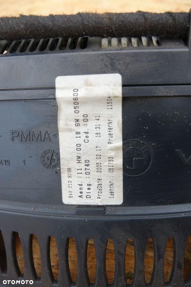 WYŚWIETLACZ MONITOR BMW E60 6952328 - 3