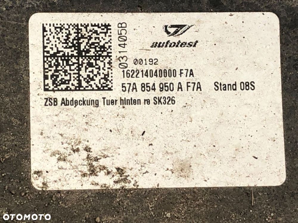 LISTWA DRZWI PRAWY TYŁ  SKODA KAROQ (NU7, ND7) 2017 - 2022 2.0 TSI 4x4 140 kW [190 KM] benzyna 2019 - 6