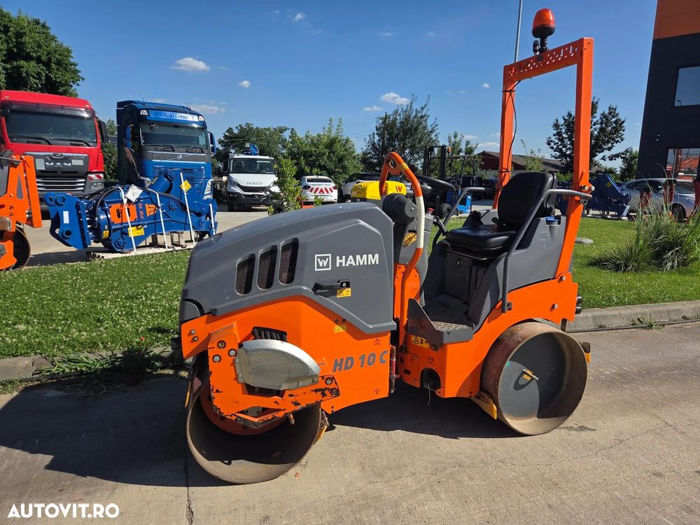 Hamm HD10C, 2019, 667h, latime tambur 1m, Masa operationala 1,5t, motor Kubota 25CP, sistem stropire, produs in Germania, posibilitate leasing 3 ani, STARE FOARTE BUNA-PROMOTIE 19.900 EUR+Tva - 3