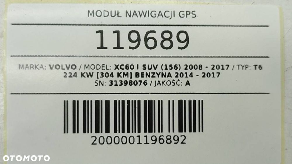 MODUŁ STEROWNIK TUNER NAWIGACJI VOLVO XC60 I S60 V60 31398076 - 4