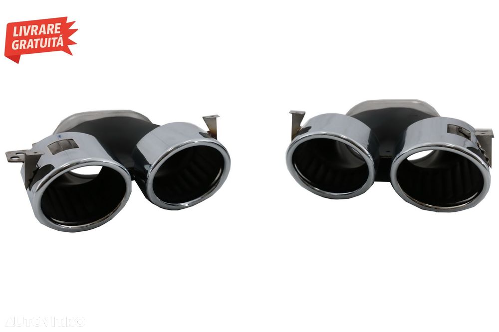 Difuzor Bara Spate Mercedes A-Class W177 Hatchback (2018-Up) Evacuari Crom- livrare gratuita - 8